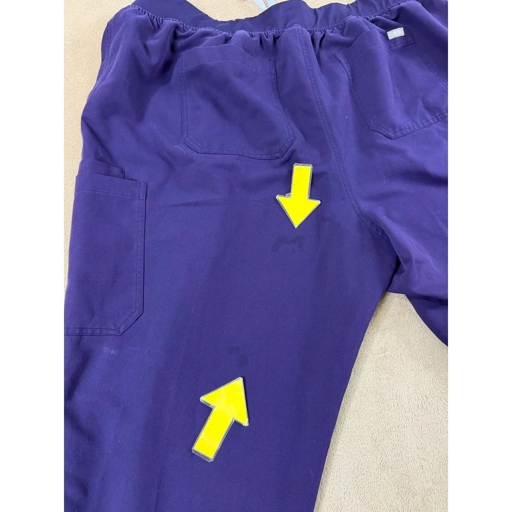 FIGS Scrub cargo Pants Mens size 5XL‎ Tall Violet medical Technical Collection